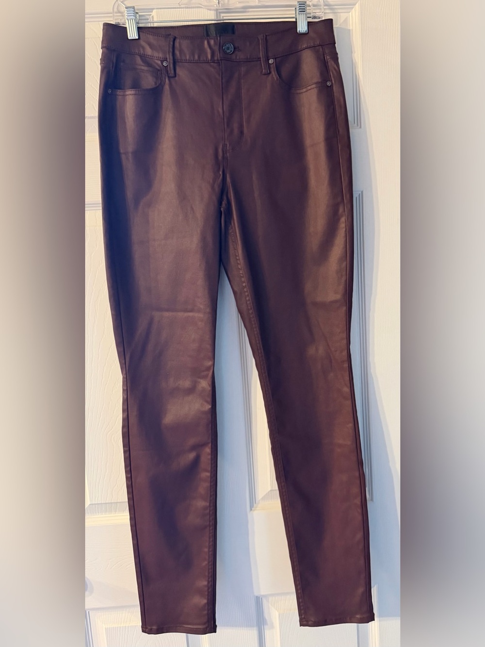 White House Black Market Coated Denim High Rise Skinny 8 long